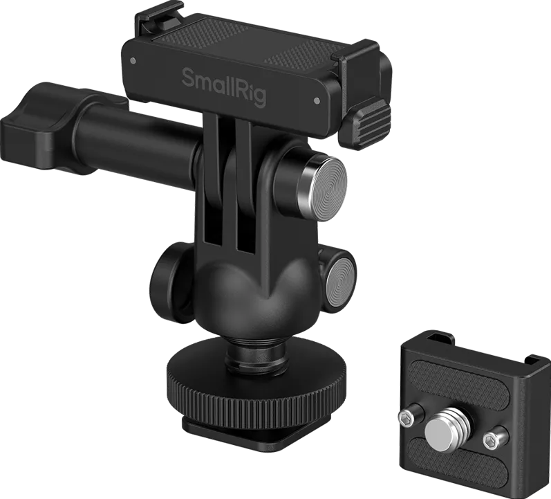 SmallRig 6396 QR Adapter Support with Cold Shoe Mount and Ball Head for DJI Osmo Action 6 / Nano