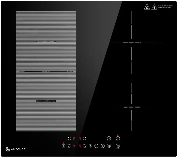 Plita AMZCHEF cu inductie cu 4 zone, CE-FS-I72S-FFDD07