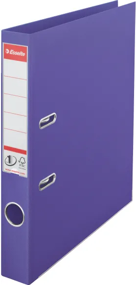Esselte Biblioraft A4, plastifiat PP/PP, margine metalica, 50 mm, Esselte No. 1 Power - mov