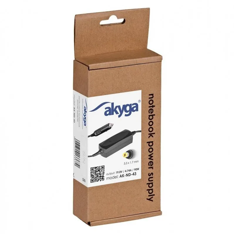 Alimentator Laptop AKYGA Akyga Car notebook power supply AK-ND-43 19V/4.74A 90W 5.5x1.7mm ACER