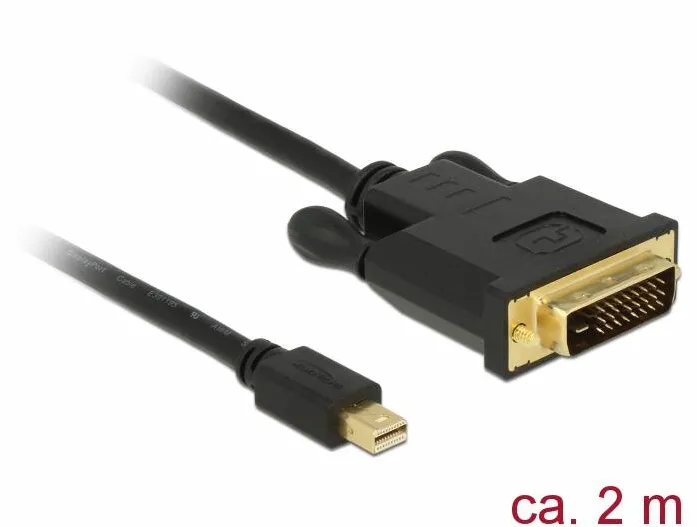 Adaptor DELOCK 83989, Mini DisplayPort 1.1 tata > DVI 24+1 tata 2 m