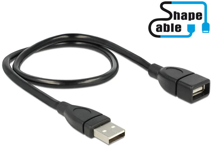 DELOCK 83499, ShapeCable - USB extension cable - USB to USB - 50 cm
