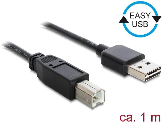 DELOCK 83358, EASY-USB - USB cable - USB Type B to USB - 1 m