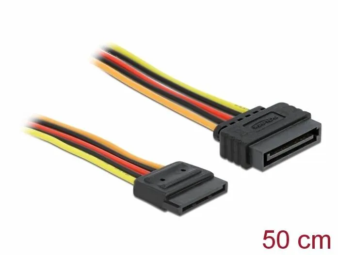 DELOCK 60132, power extension cable - SATA power to SATA power - 50 cm