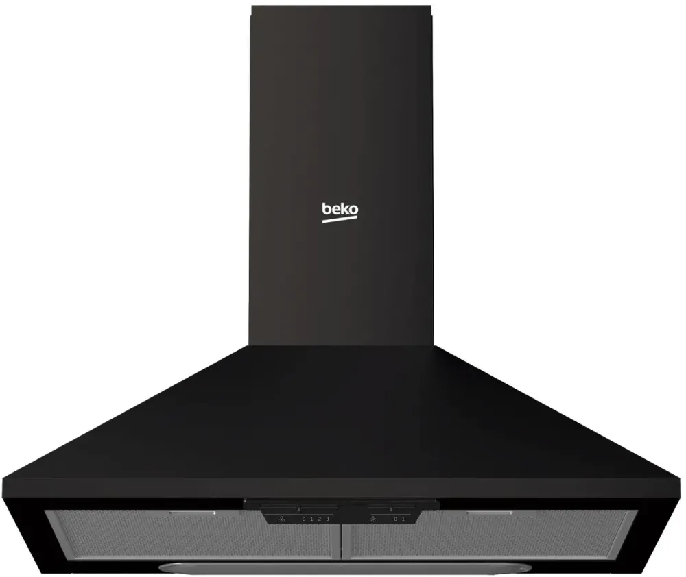 BEKO Hota decorativa HCP61310B, Putere de absorbtie 395 m3/h, 1 motor, 60 cm, Negru