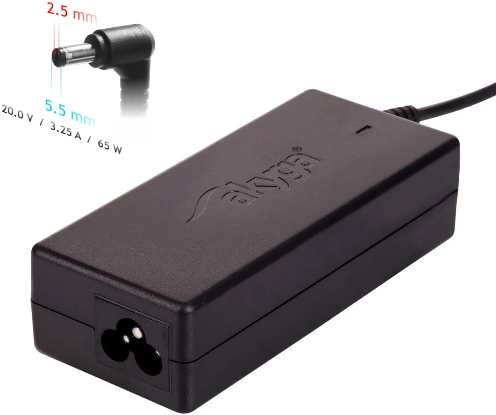 Alimentator Laptop AKYGA AK-ND-17 Indoor 65 W Black
