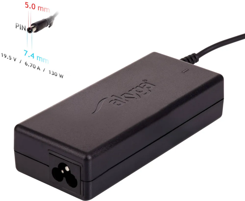 Alimentator Laptop AKYGA AK-ND-57 Indoor 130 W Black