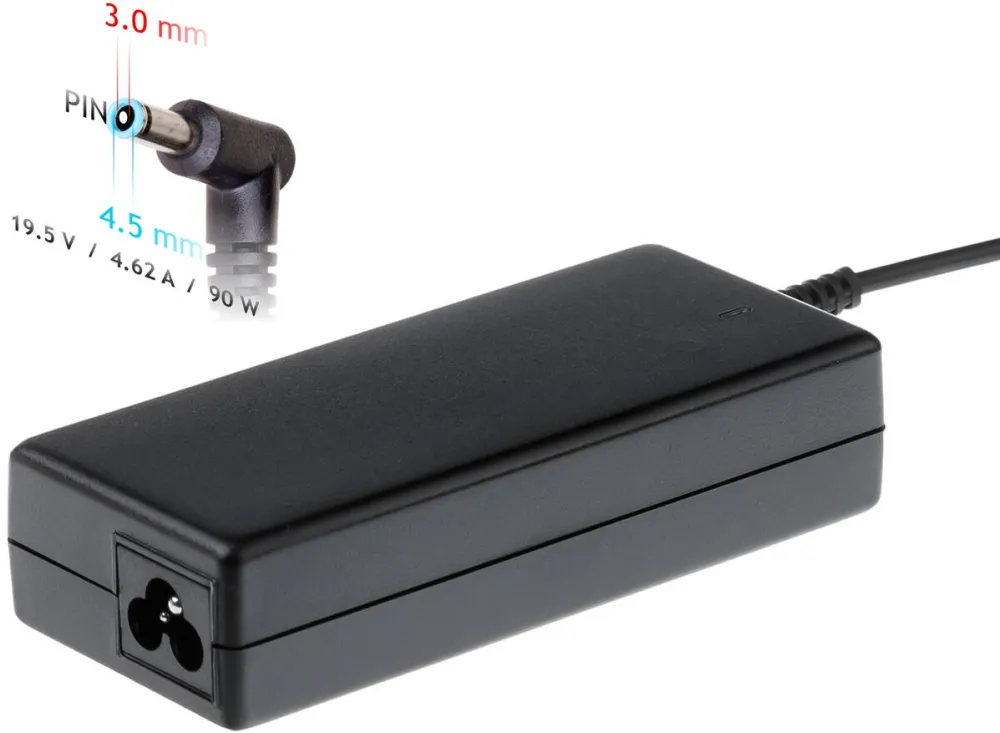 Alimentator Laptop AKYGA Akyga notebook power adapter AK-ND-26 19.5V/4.62A 90W 4.5x3.0 mm + pin HP power adapter/inverter Indoor Black