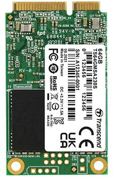 SSD Transcend 64GB MSA220S mSATA 3D NAND. SATA3