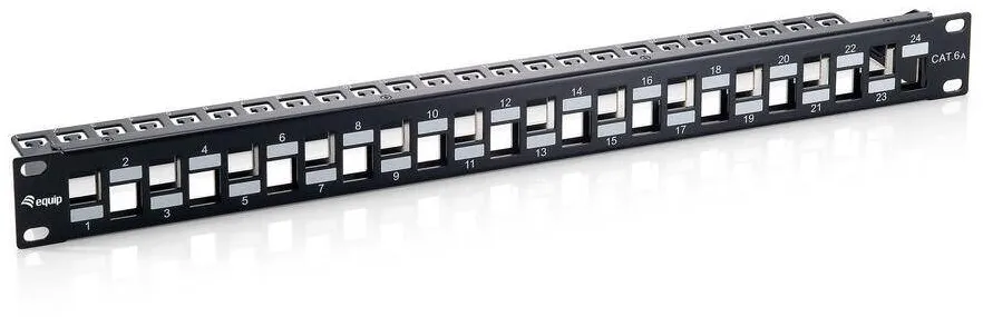 Patchpanel EQUIP 24x RJ45 Cat6a 19" 1HE Keystone