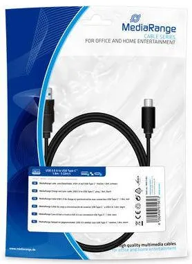 Cablu Date MediaRange USB 3.0 la USB Type-C 1.8m Negru