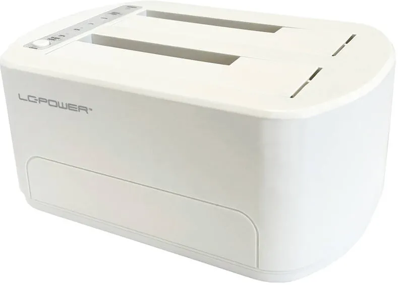Docking Station LC-Power USB 3.2, 2,5"/3,5" SATA/SSD Alb