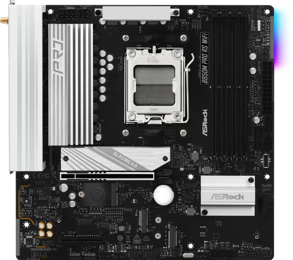 Placa de Baza ASRock B850M Pro RS WiFi, Sockel AM5, AMD B850, Micro-ATX, DDR5