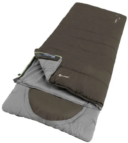 Sac Dormit Outwell Contour, Left zipper, Supreme Coffee
