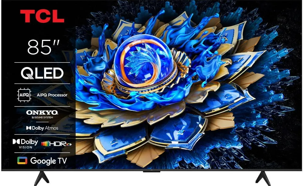 Televizor TCL QLED 85T69C, 215 cm, Smart Google TV, 4K Ultra HD, (Model 2025)