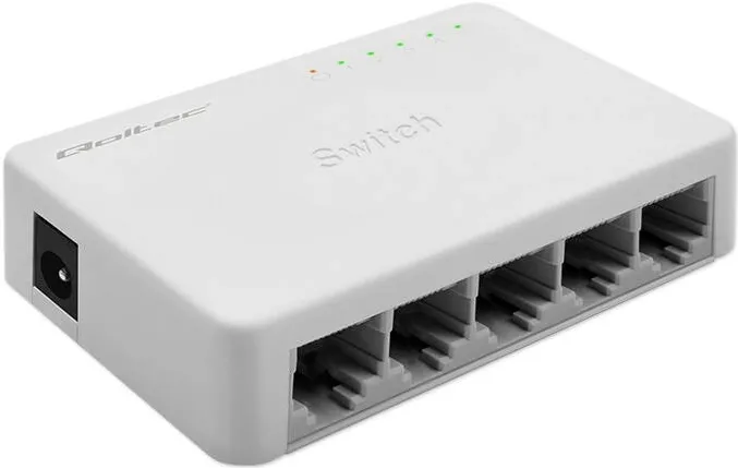 Switch QOLTEC Qoltec 52247 Przełącznik sieciowy 5 x port RJ45 | 1000Mbps | LAN