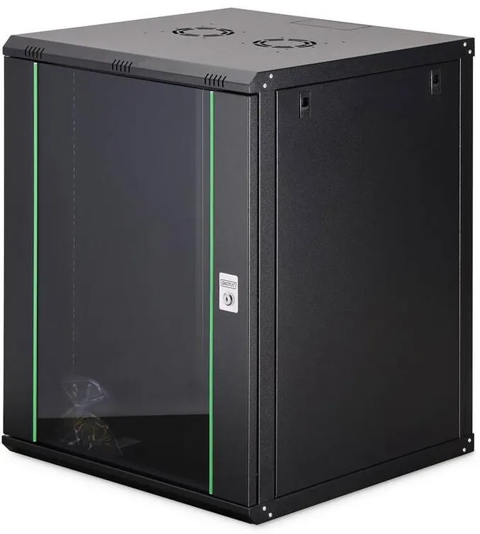 Rack Digitus Cabinet metalic, Digitus, 19" 16U, 600x600cm, negru, nezmontat