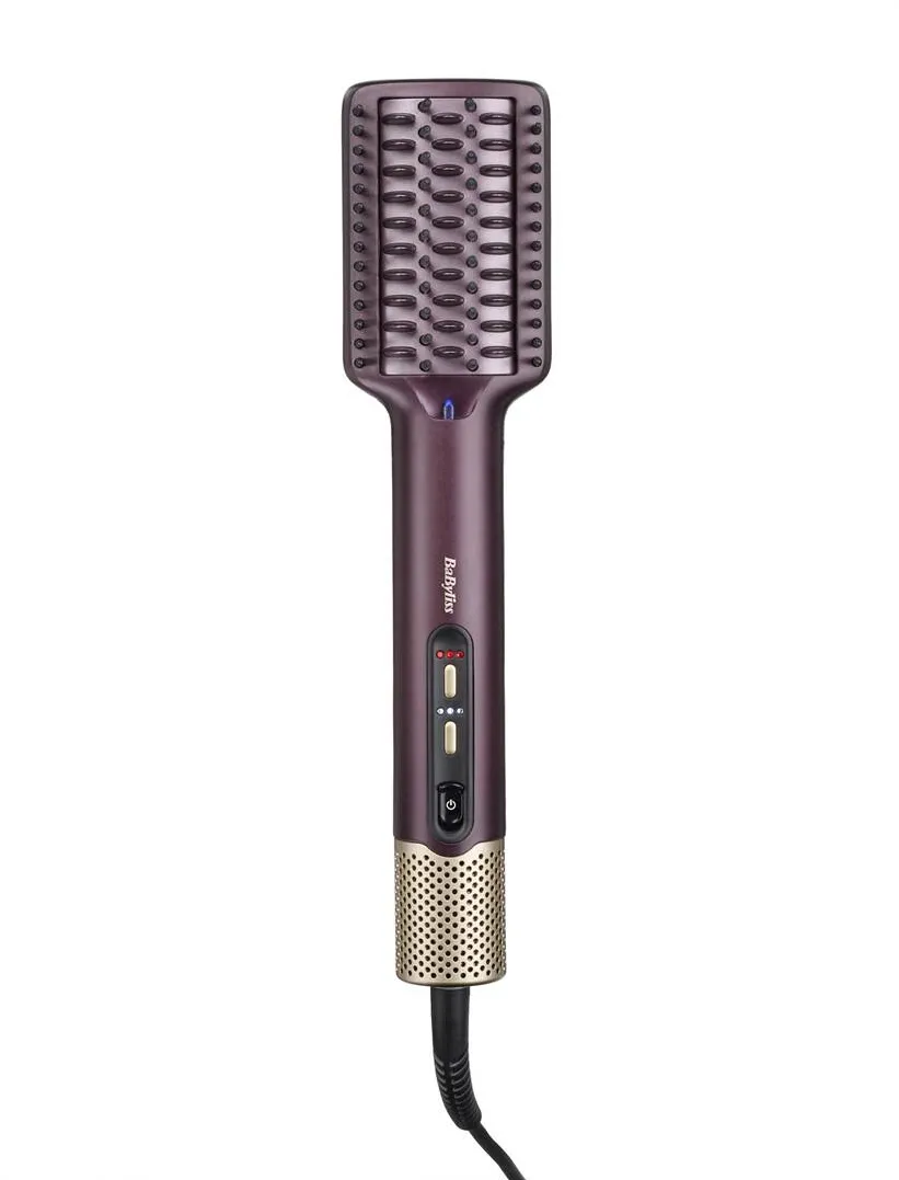 BABYLISS BaByliss Air Power AS6400E hair styling tool Straightening brush Airflow Maroon 900 W 2.5 m