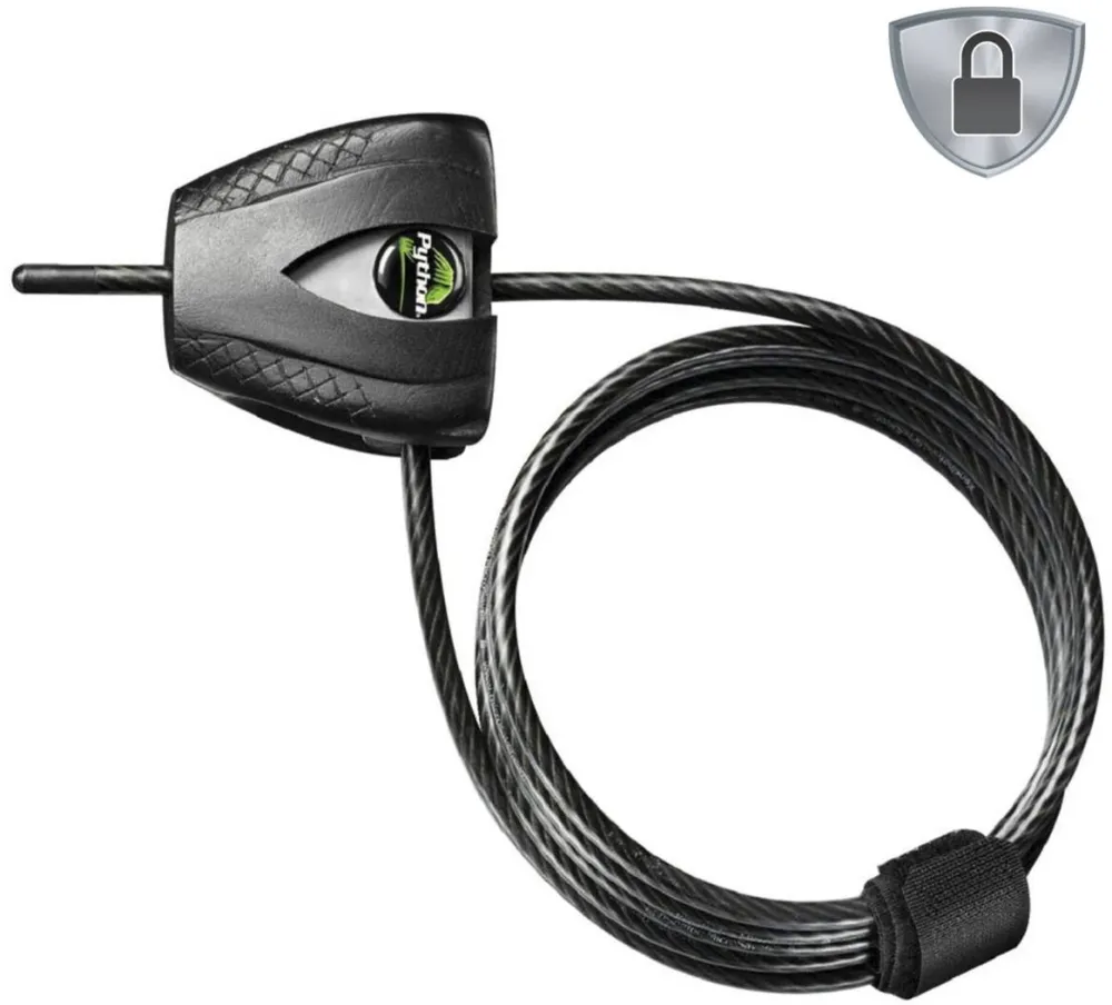 Master Lock Antifurt bicicleta, Masterlock, Otel 5mm, Negru, 1,8m