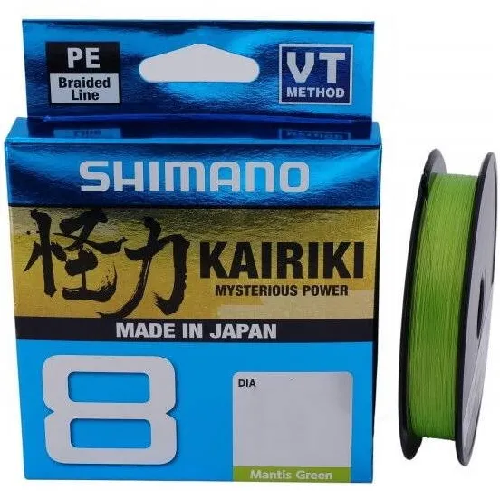 SHIMANO Fir textil Shimano Kairiki 8, 0.16 mm, 10.3kg, 150m, green