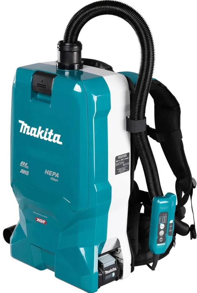 Makita cordless backpack vacuum cleaner VC012GZ01, canister vacuum cleaner (blue, without battery and charger)