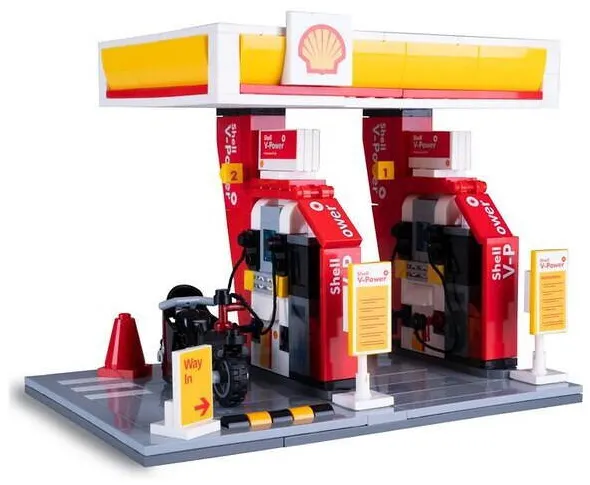 Jucarie creativa Jamara CaDA Shell Tankstelle Bricks 8+