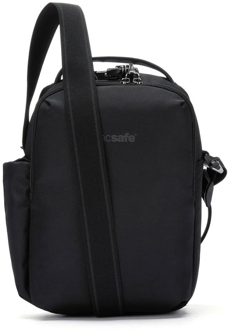 Pacsafe Geanta de umar anti-furt, Pacsafe V, neagra, 28.5x20x11cm, 7l