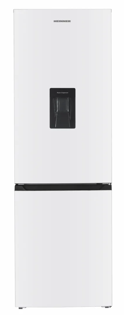 HEINNER Combina frigorifica HC-HM313WDE++, capacitate 313L, dozator de apa, control electronic cu termostat ajustabil, clasa E, Alb