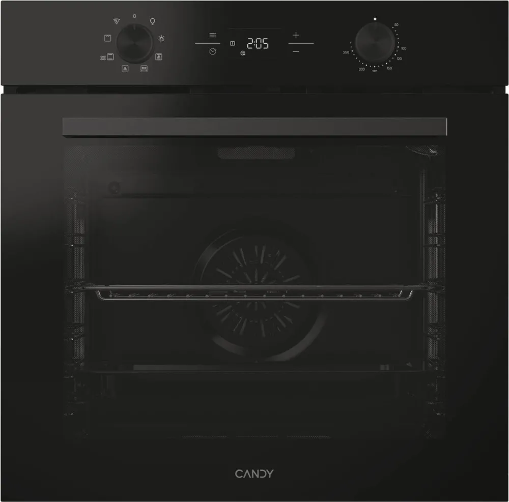 CANDY Cuptor incorporabil Titanium CA6 N3T1HTB, Electric, 78 litri, Curatare Hidrolitica, Mod gatire: convectie + ventilare aer, 9 functii, Clasa A+, Negru