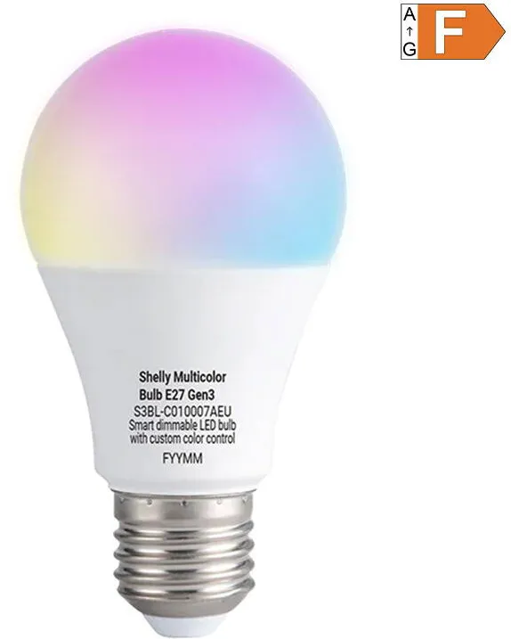 Shelly Bec LED SHELLY multicolor Gen3 cu soclu E27