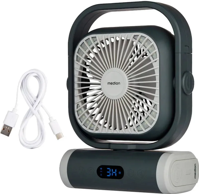 Medion LIFE camping fan E10 TF (MD 12065) (grey/white)