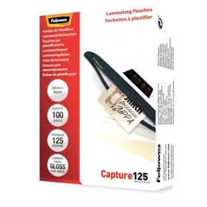 FELLOWES Glossy 125  Card Laminating Pouch - 65x95mm