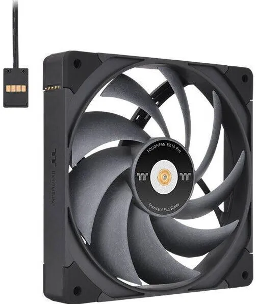Thermaltake Set 3 ventilatoare PC TOUGHFAN EX14 Pro, Thermaltake, 500-2000 rpm, 3 x 14 cm, negru