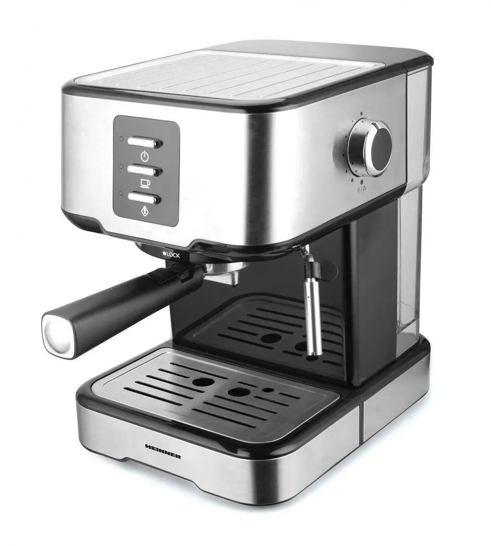 Espressor HEINNER Brassile HEM-850IXBK, 850W, 15bar, 1.5L