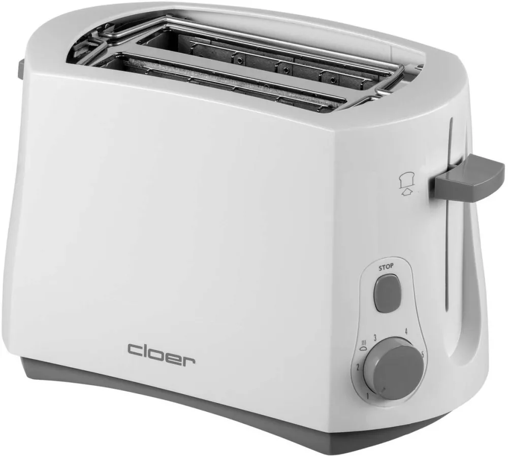Cloer Prajitor de paine 331, 2 felii, alb