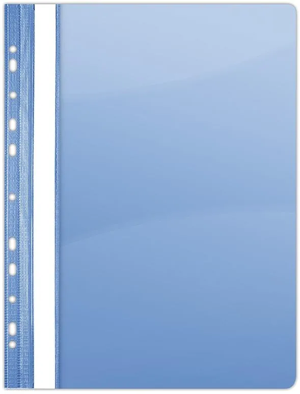 DONAU Dosar plastic PVC, cu sina si multiperforatii, 10 buc/set, DONAU - albastru