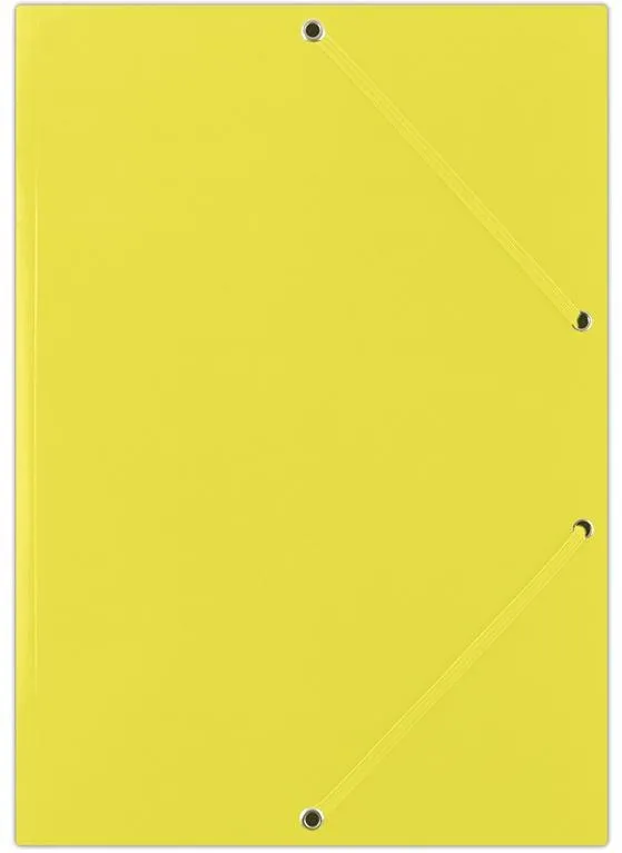 DONAU Mapa din carton plastifiat, cu elastic pe colturi, 400gsm, DONAU - galben