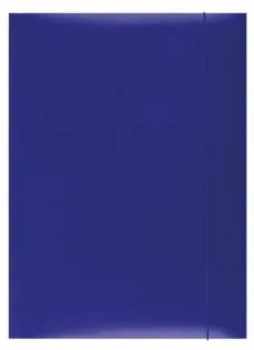 Office Products Mapa din carton plastifiat cu elastic, 300gsm, Office Products - albastru