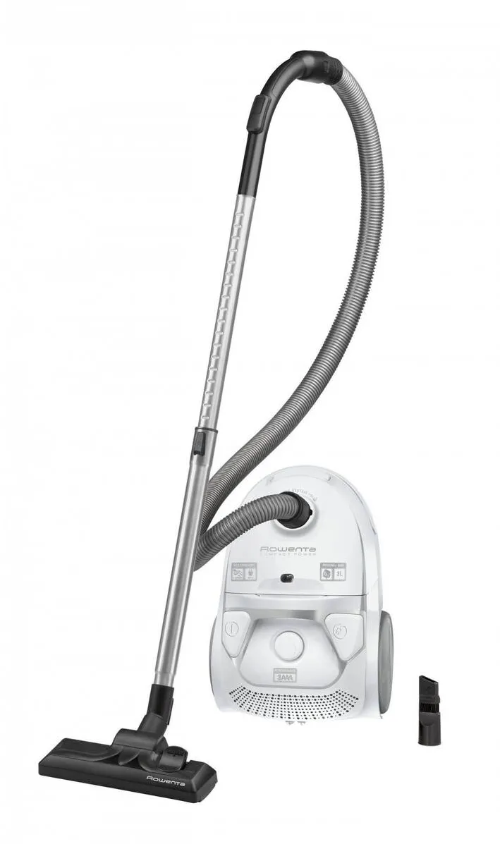 Aspirator ROWENTA cu sac Compact Power RO3927EA, 750W, recipient sac 3L, 2 nivele de filtrare, Alb