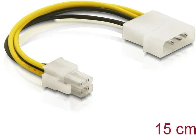 DELOCK 82391, power connector adapter - 4 pin ATX12V to 4 pin internal power (12V) - 15 cm