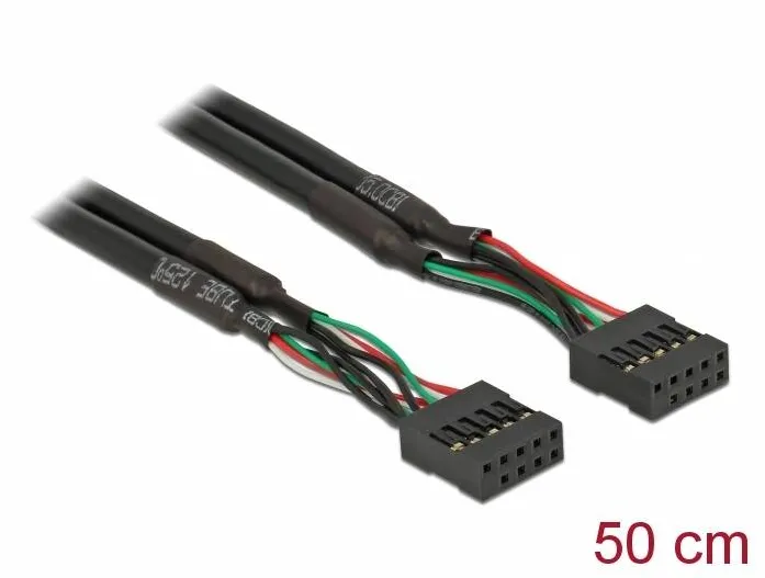 DELOCK 82437, USB cable - 10 pin USB header to 10 pin USB header - 50 cm