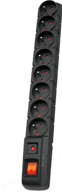 HSK DATA Priza/Prelungitor S8 8 AC outlet(s) 230 V Black