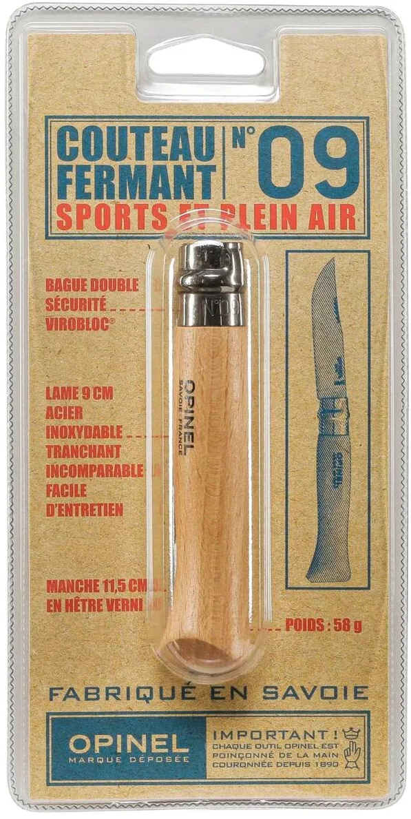 Opinel Cutit de buzunar Opinel Nr. 09 otel inoxidabil