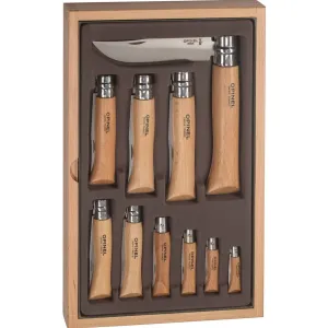 Opinel Collector Set Wood Box 10-piece Pocket Knives