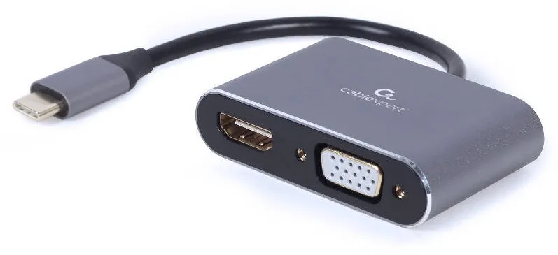 Docking Station Gembird 2-in-1, A-USB3C-HDMIVGA-01, USB-C