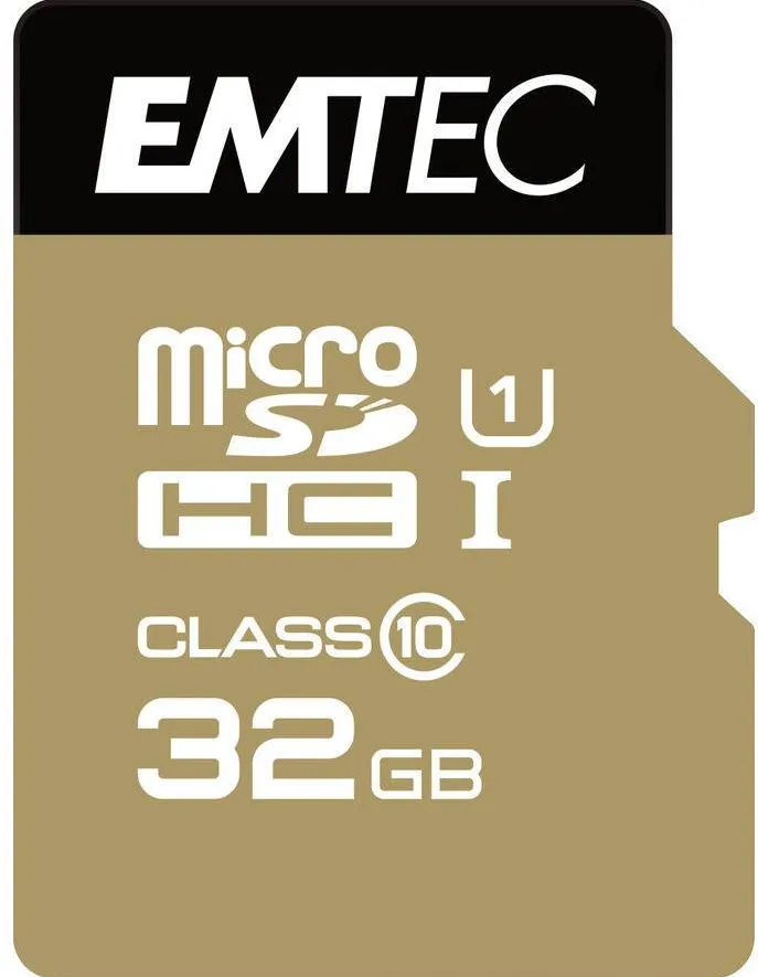 Card de Memorie Emtec MicroSD  32GB SDHC UHSI U1 CL.10 Gold + Adaptor