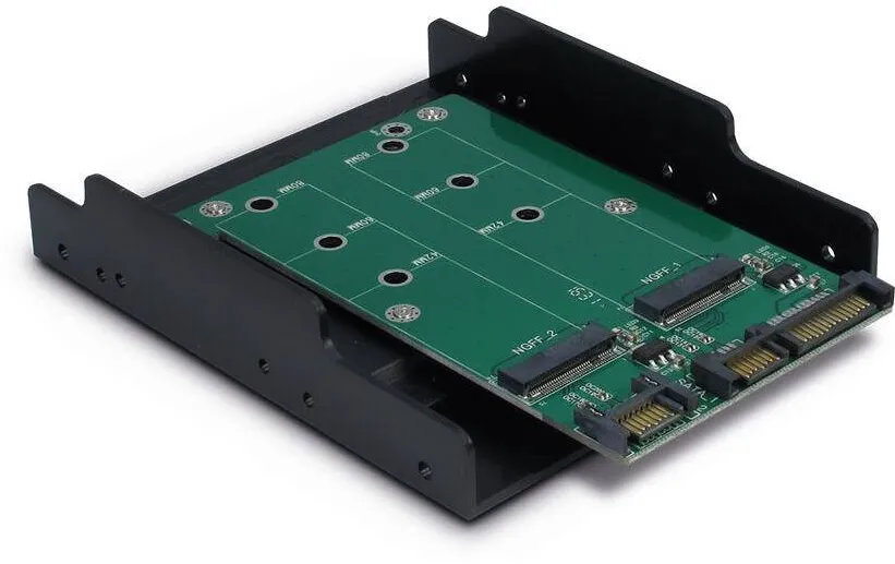 Adaptor Inter-Tech KT005B PCI 3,5" 2xSATA -> 2xM.2 SATA