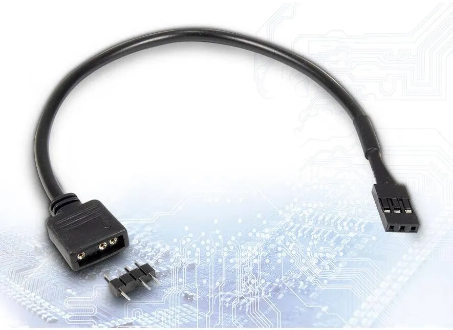 Adaptor Inter-Tech 1x 3pin 5V RGB -> 1x VDG-Conction, 20cm