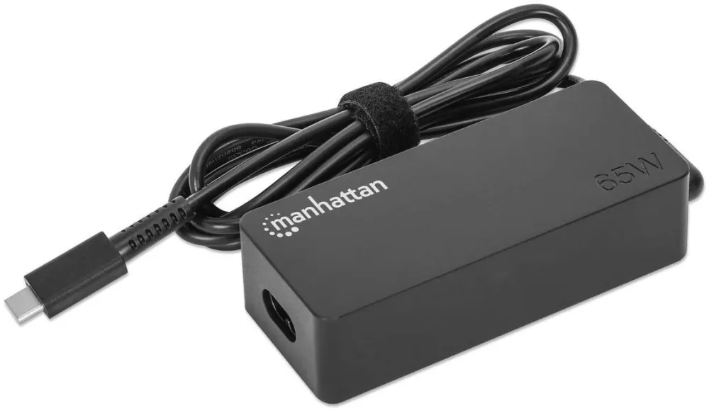 Incarcator GSM MANHATTAN USB-C Power Delivery Laptop 65 W Negru
