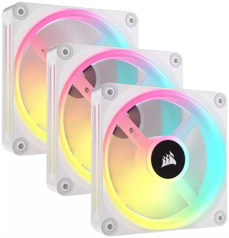 Corsair Ventilator iCUE Link QX120 RGB 120mm Starter Kit White Three Fan Pack